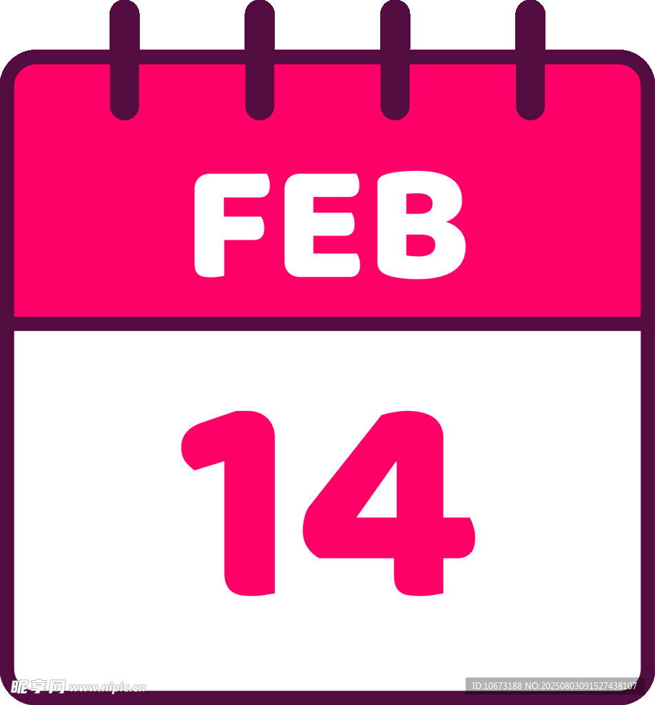 2月14日日歷圖標(biāo)