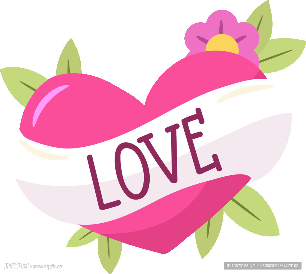 粉色愛心LOVE圖案