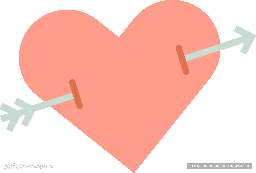 愛(ài)心被箭穿破