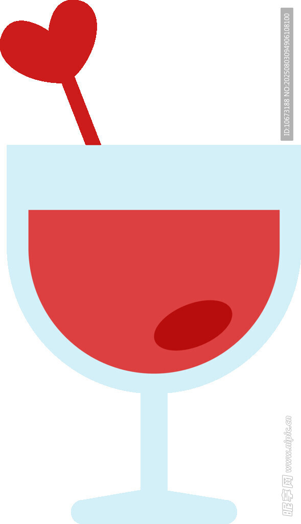 愛心紅飲雞尾酒
