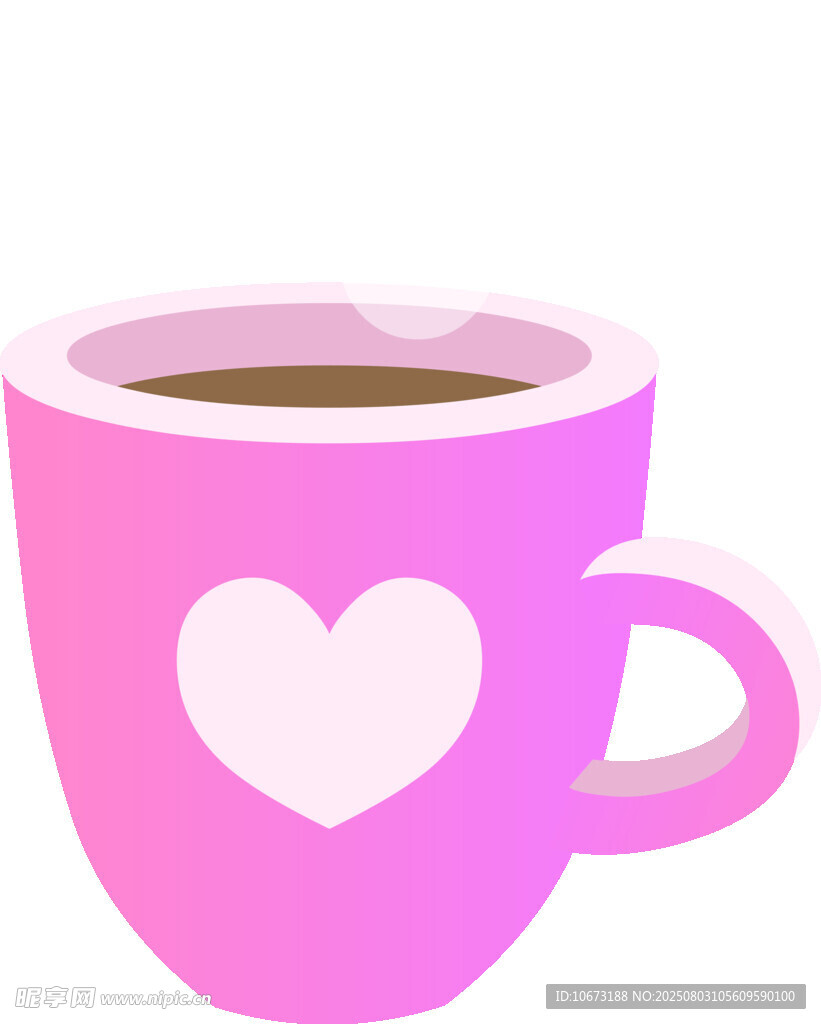 粉色愛心咖啡杯