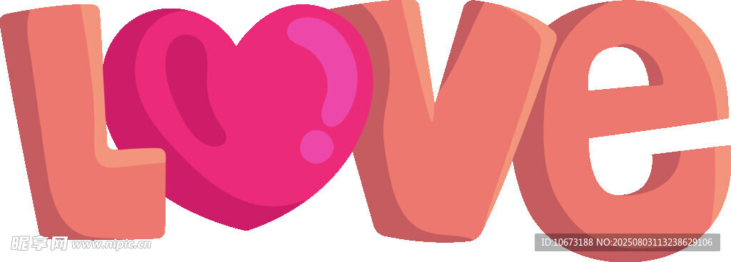 愛心LOVE藝術(shù)字設(shè)計