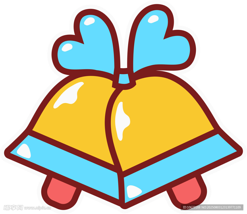 可愛雙鈴鐺插畫