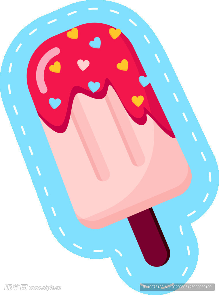 卡通美味冰淇淋插畫