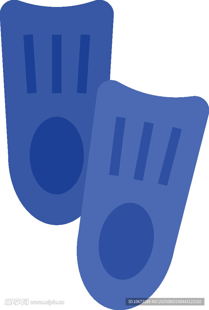 藍(lán)色腳蹼插畫