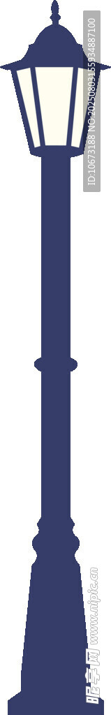 復(fù)古藍(lán)色街燈