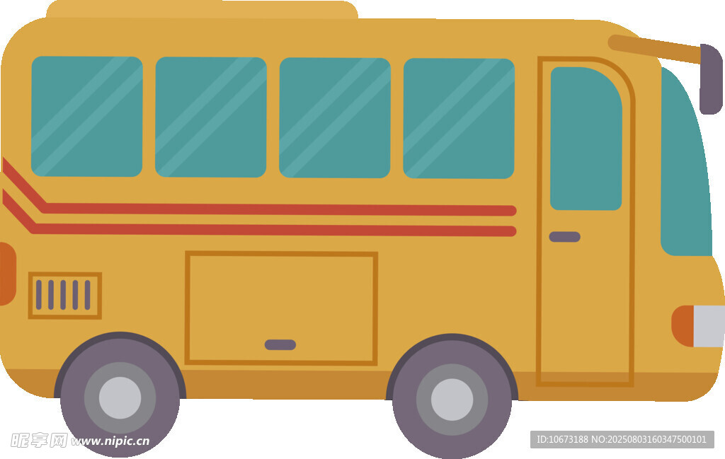 黃色卡通風(fēng)格大巴車
