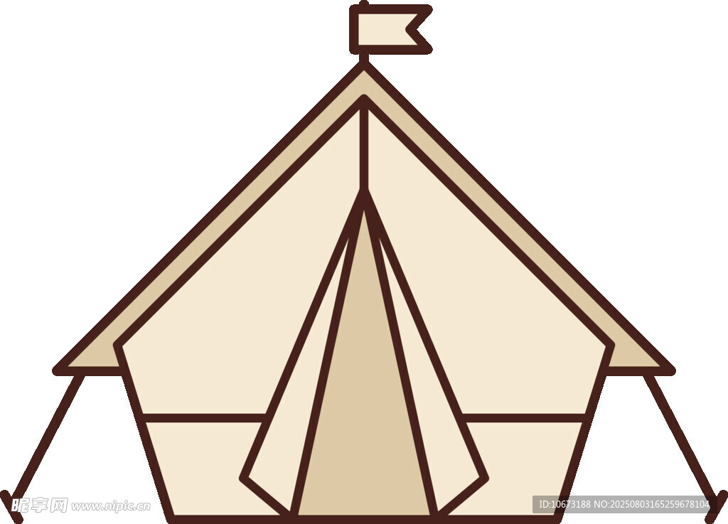 簡(jiǎn)約風(fēng)格戶外帳篷插畫
