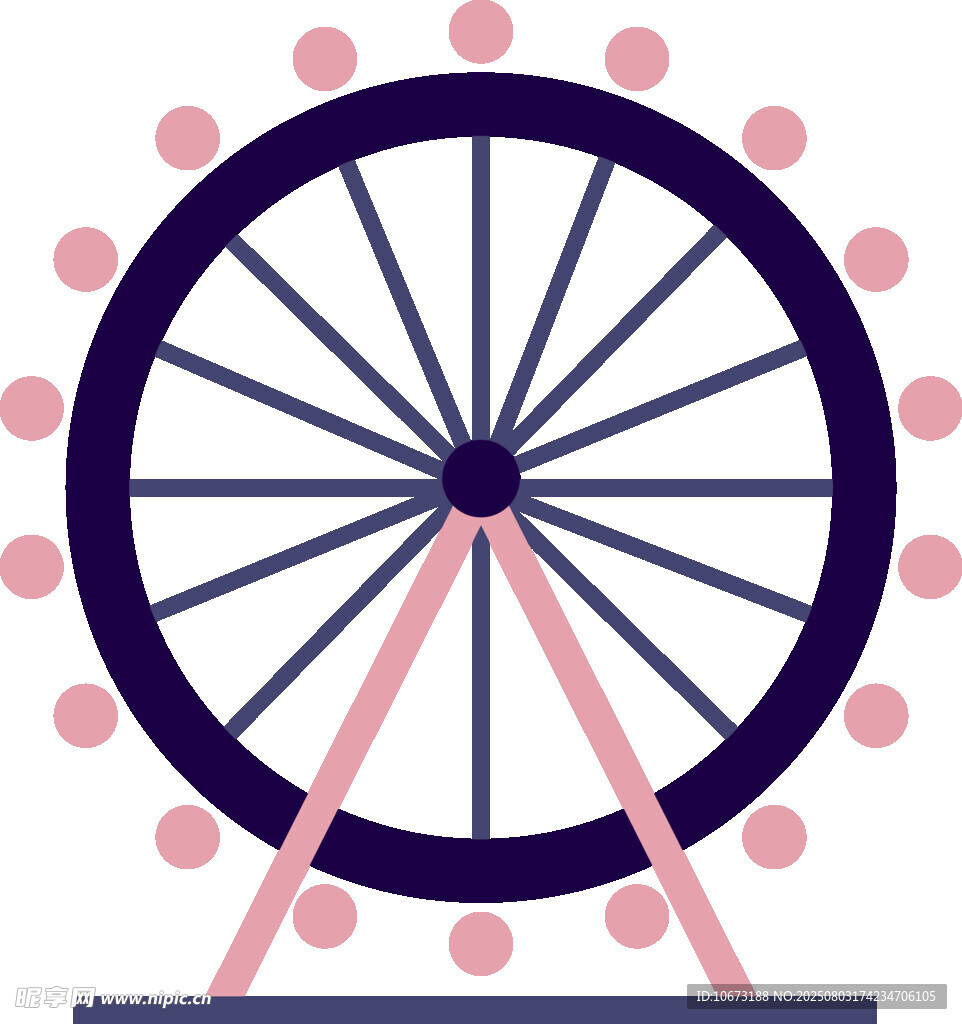 簡(jiǎn)約風(fēng)摩天輪圖標(biāo)