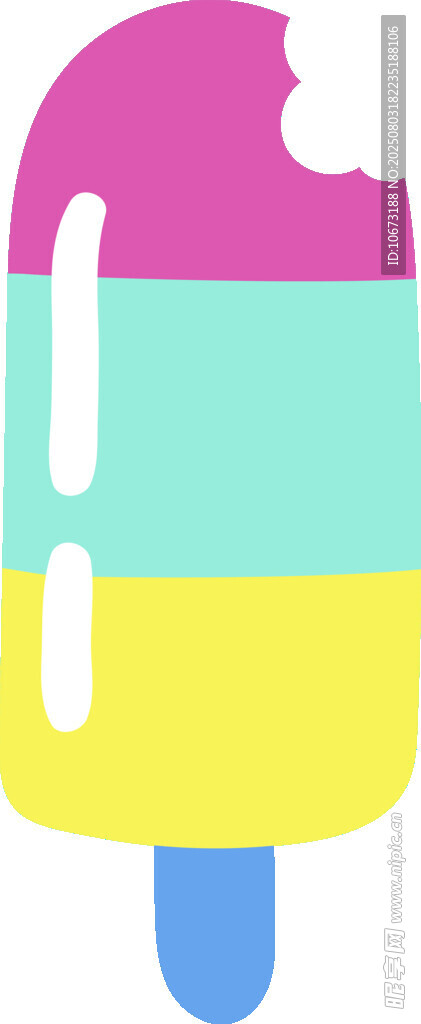 彩色三層冰淇淋棒