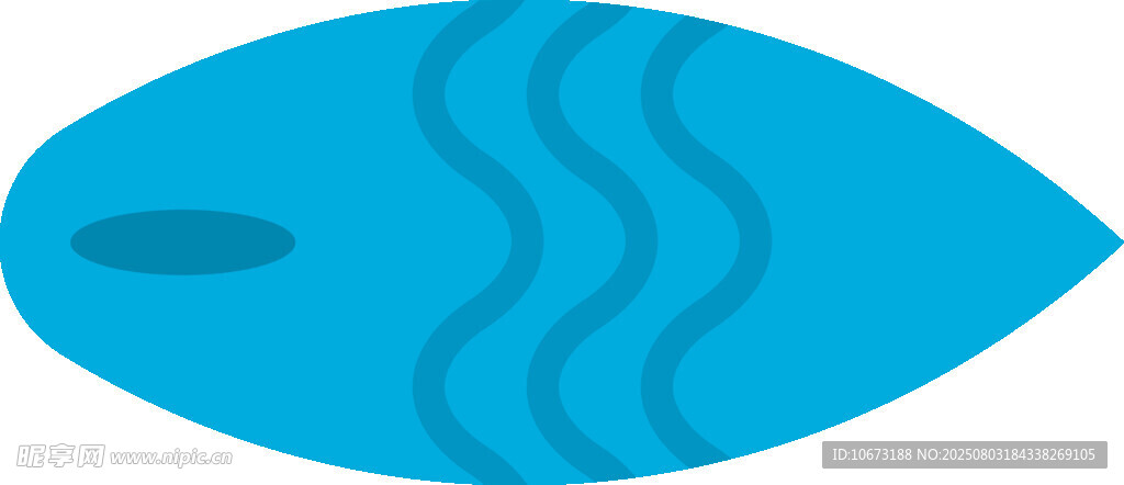 藍(lán)色簡(jiǎn)約魚形圖標(biāo)