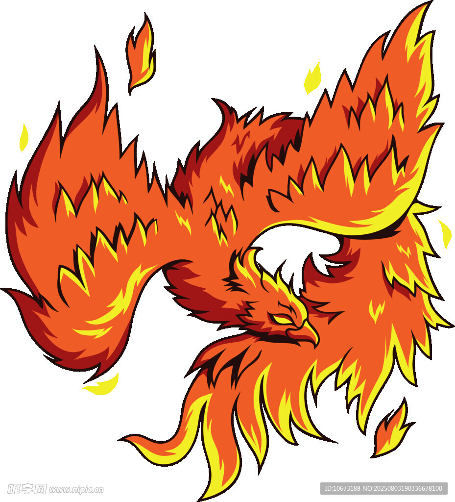 火焰鳳凰插畫