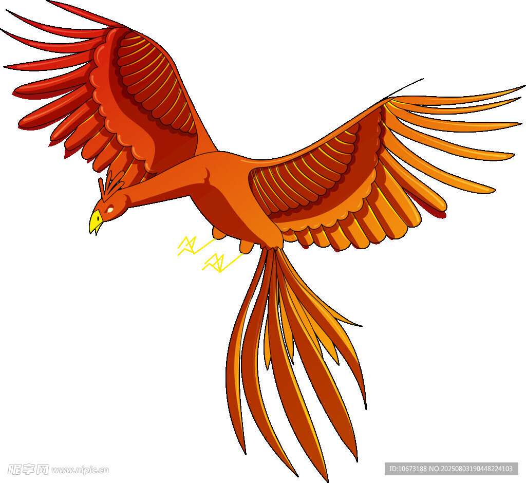 飛翔的火紅神鳥(niǎo)