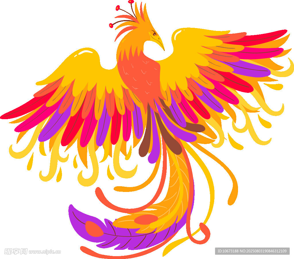 絢麗多彩鳳凰圖案