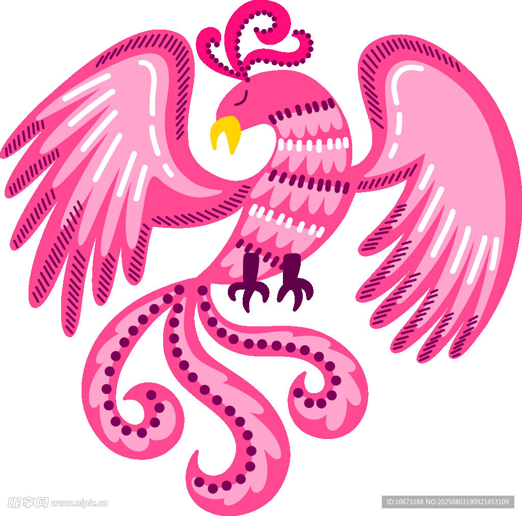 粉色鳳凰圖案