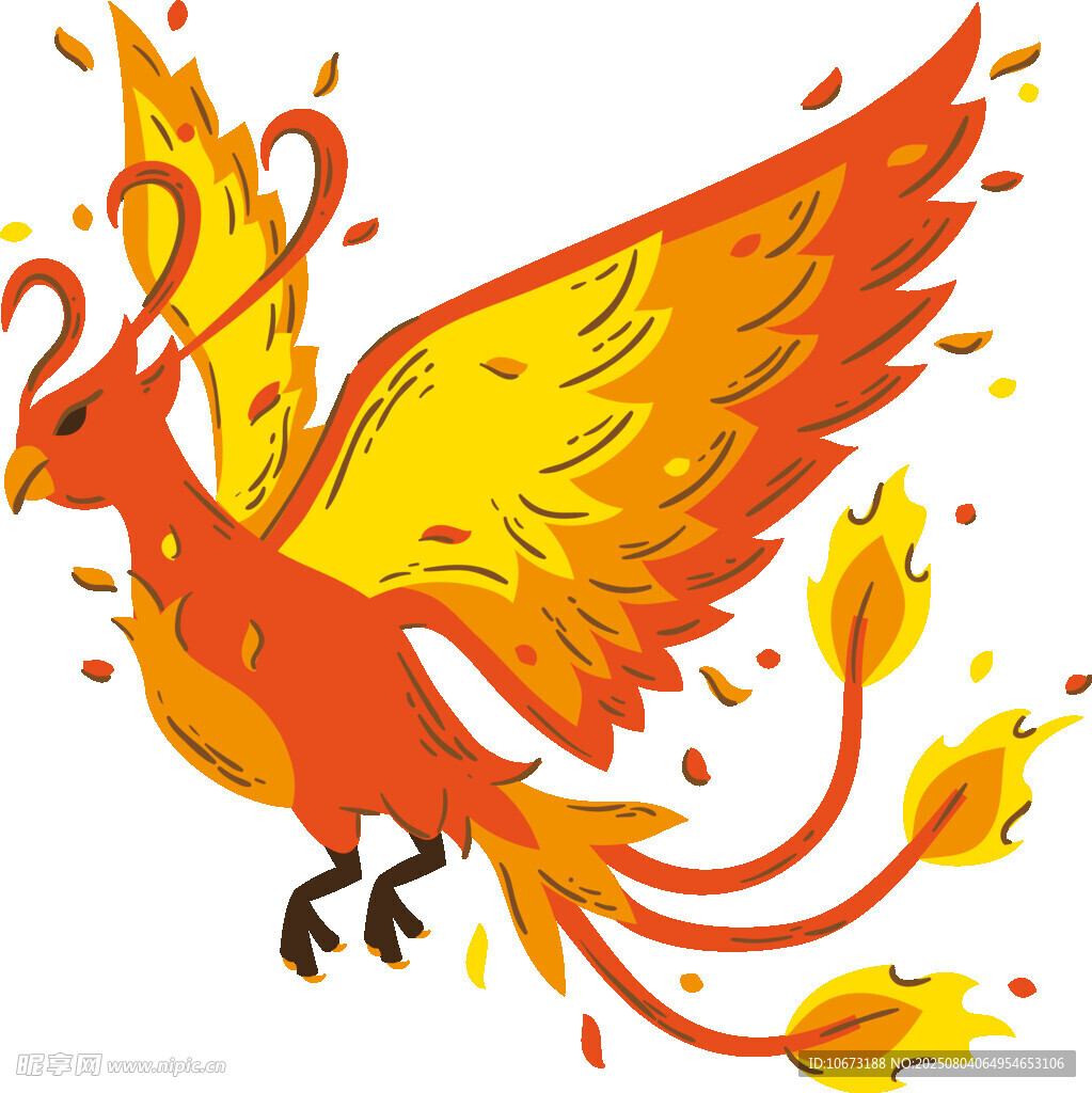 火焰鳳凰插畫