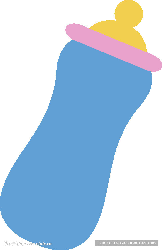 藍(lán)色奶瓶卡通圖標(biāo)