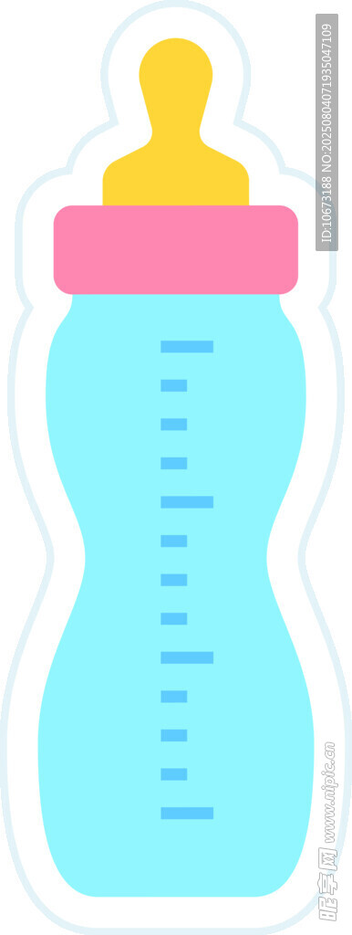 藍(lán)色嬰兒奶瓶圖標(biāo)