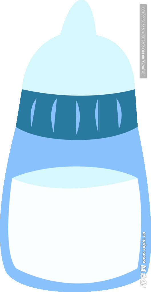 藍(lán)色奶瓶插畫