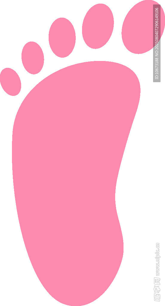 可愛粉色嬰兒小腳印