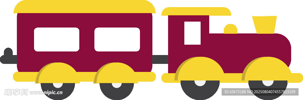 復古風格卡通火車