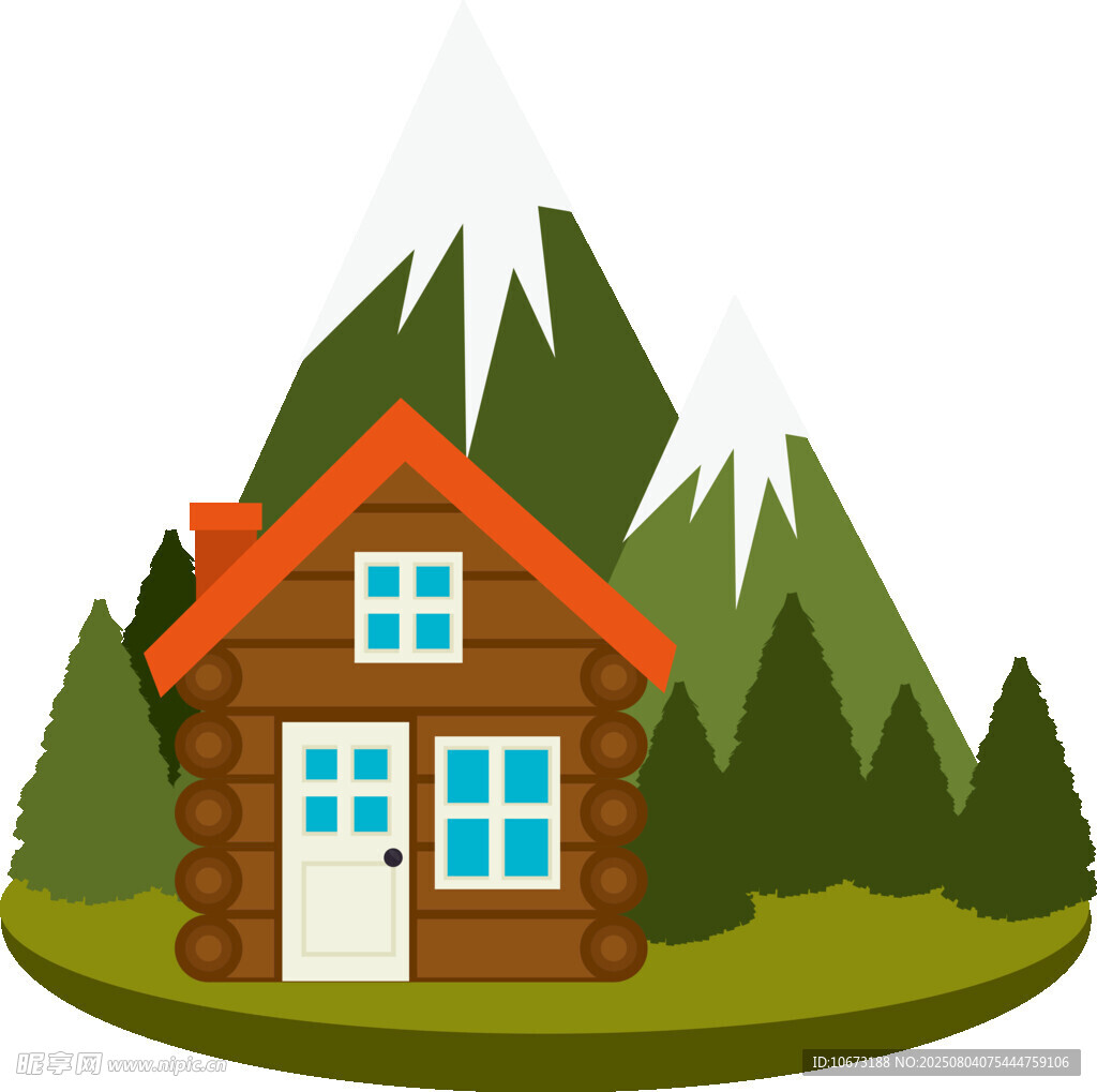 山林中的溫馨小木屋