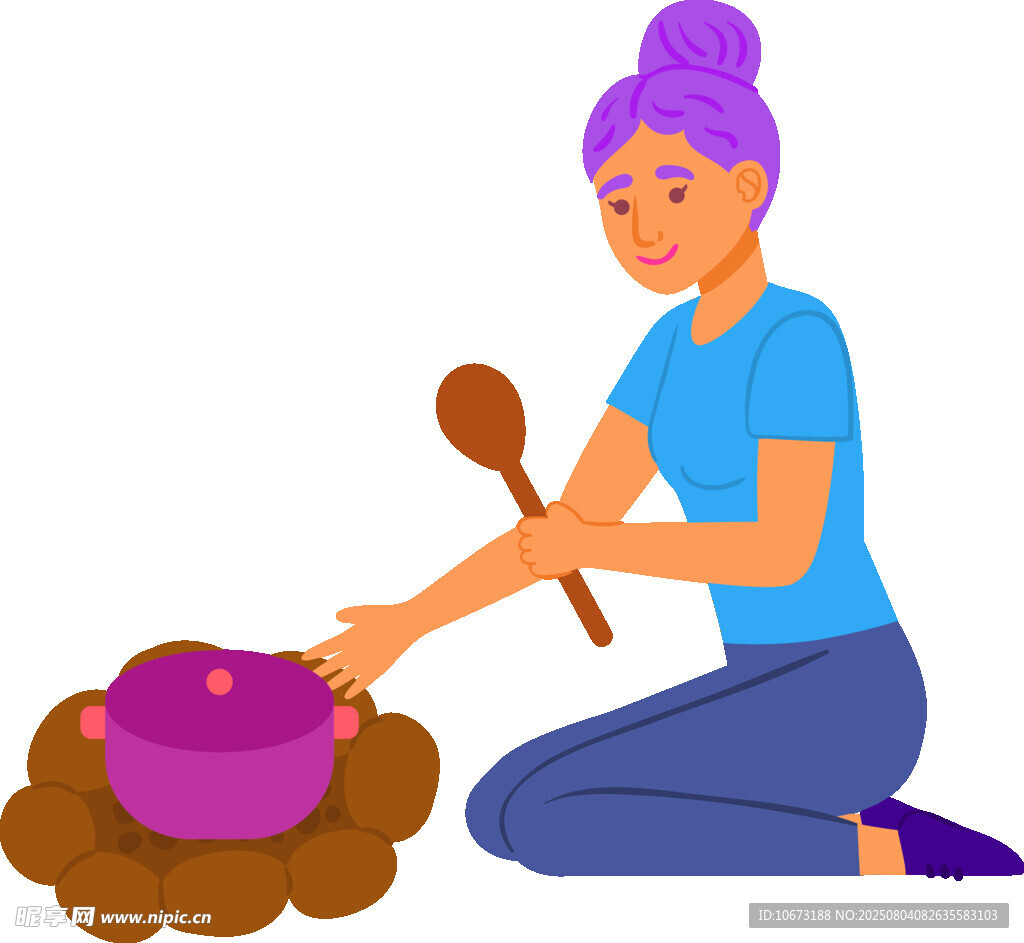 女子跪地?fù)v制紫色物品