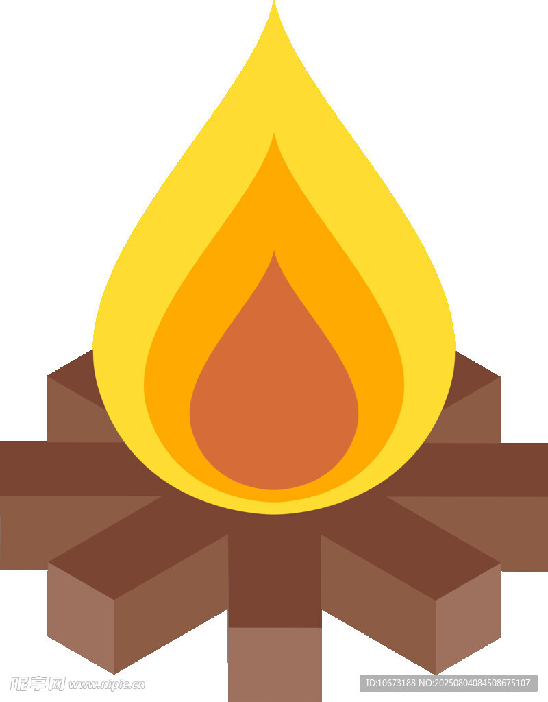 燃燒的篝火圖標(biāo)