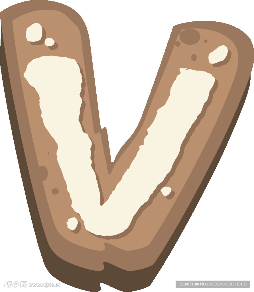 面包材質(zhì)的字母V