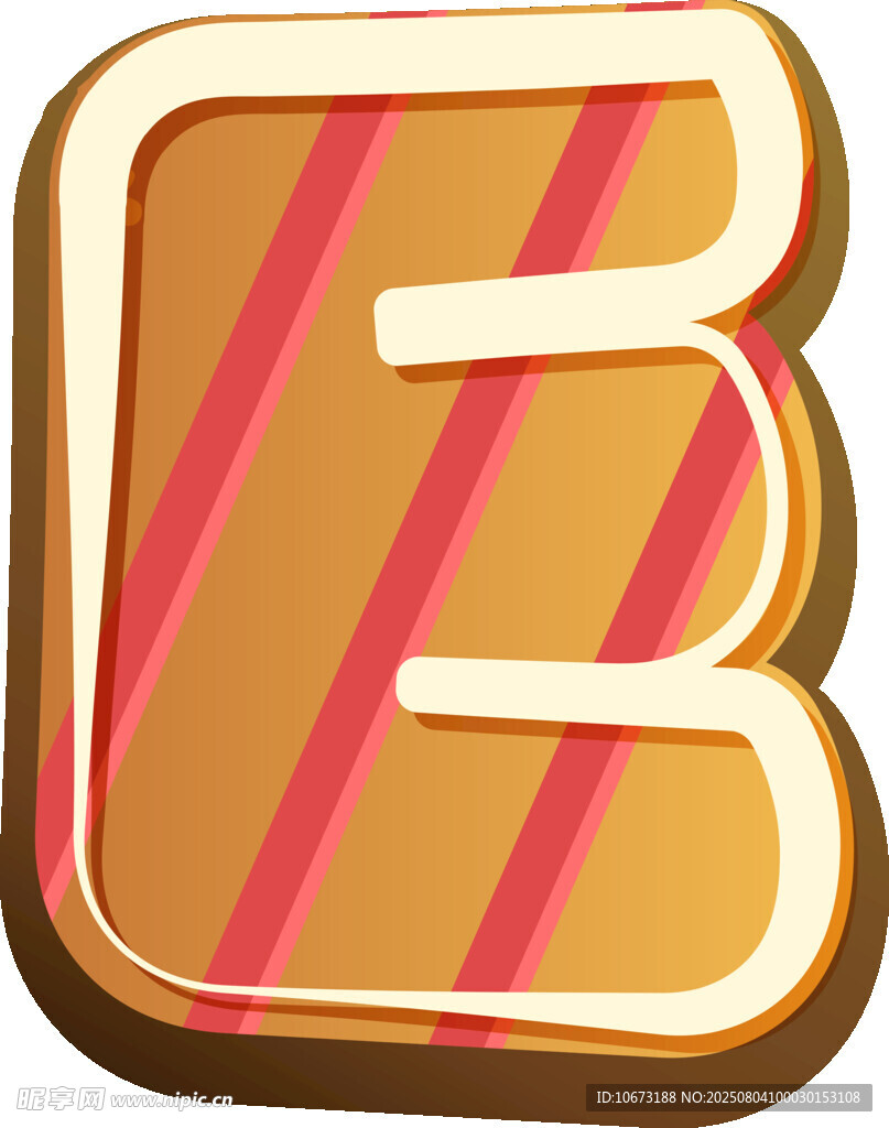 卡通風(fēng)格字母B圖標(biāo)