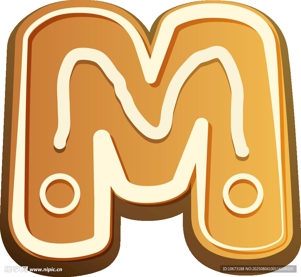 姜餅風(fēng)格字母M圖標(biāo)