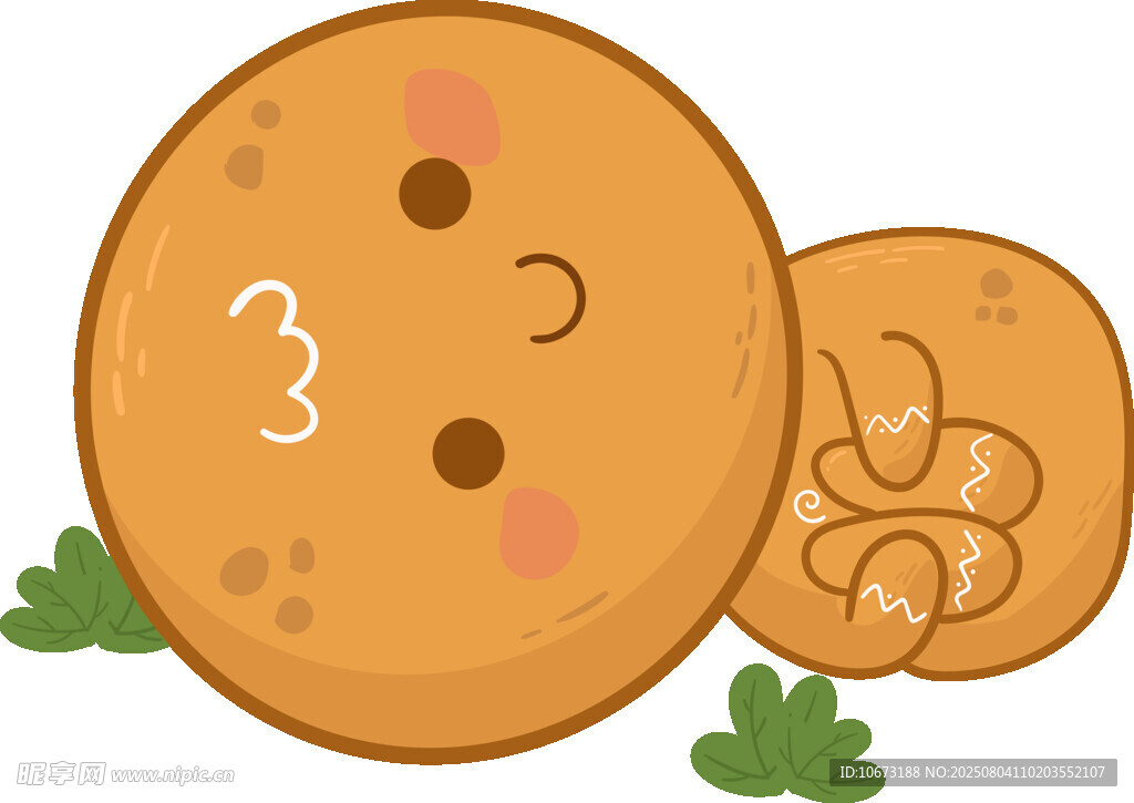 可愛卡通餅干插畫