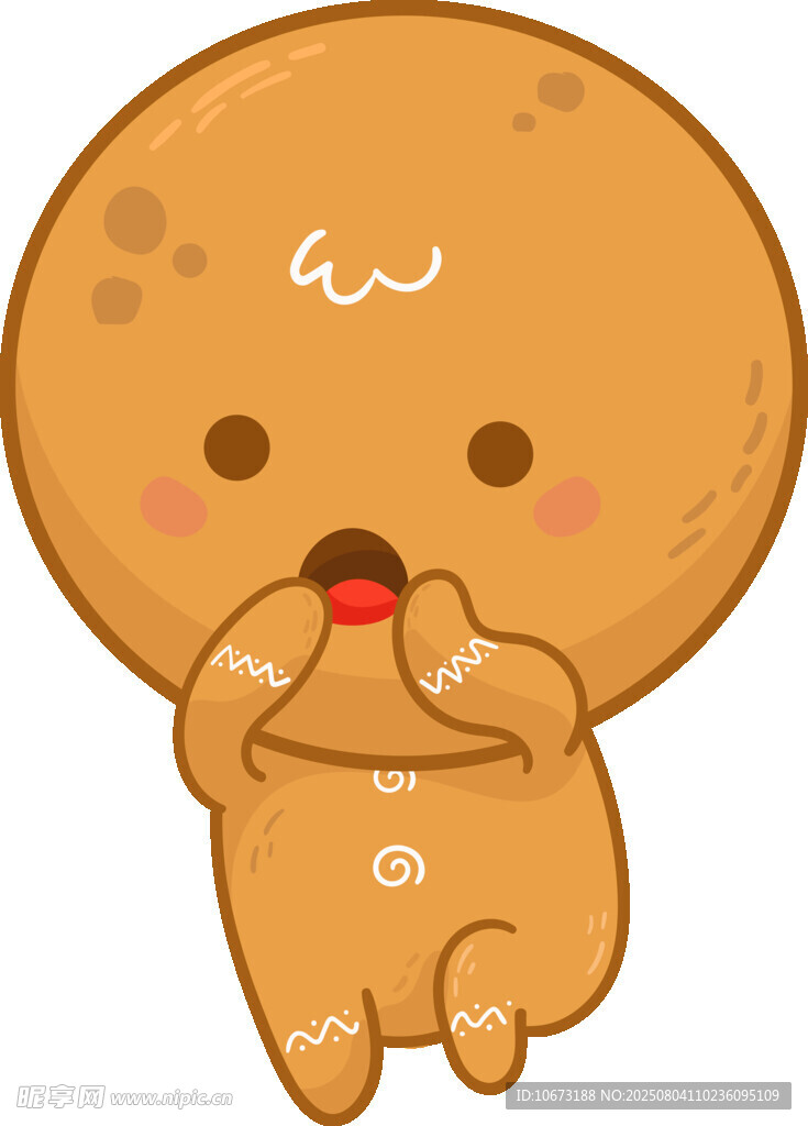 可愛姜餅人萌趣表情