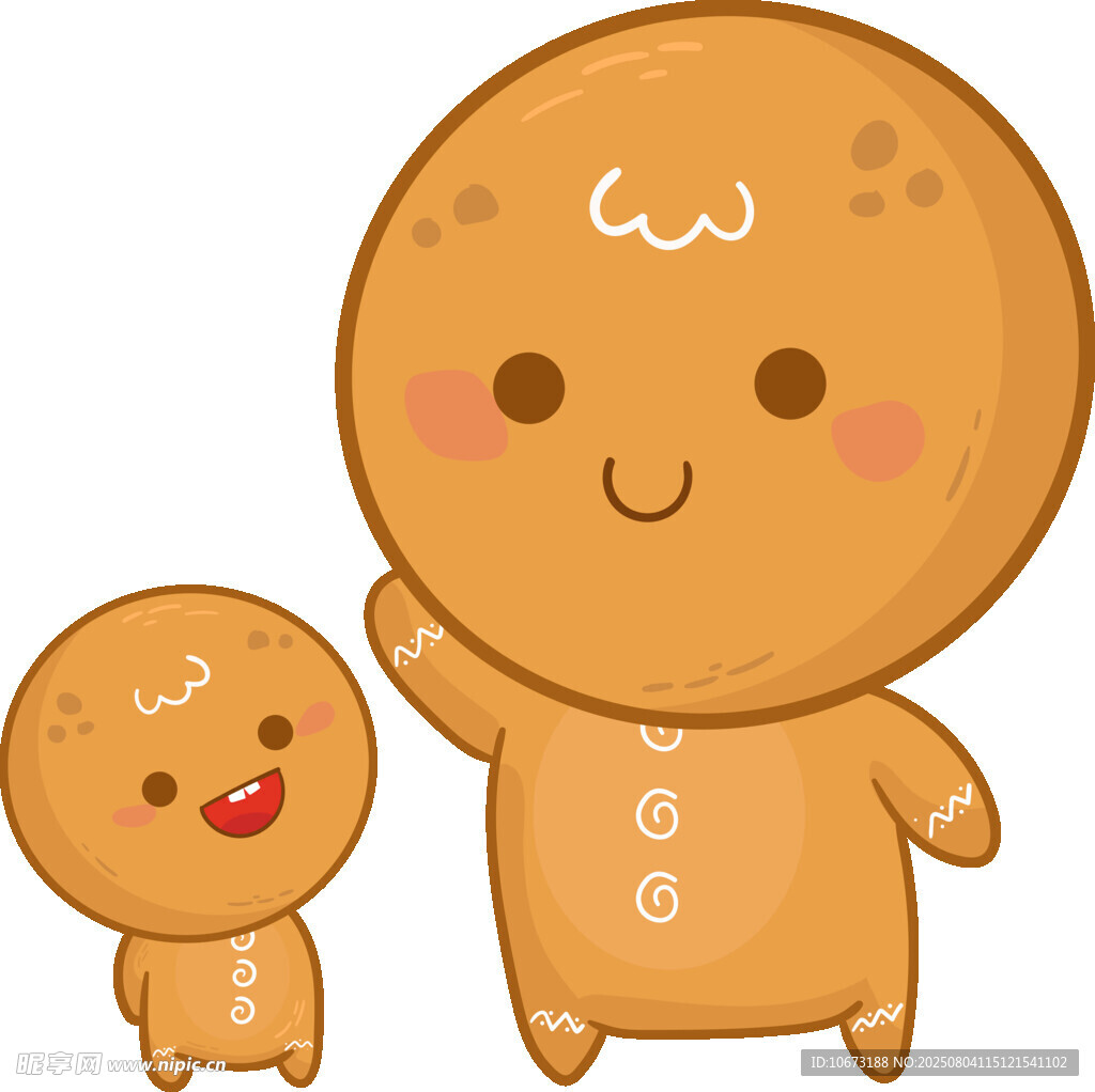 可愛(ài)姜餅人親子形象
