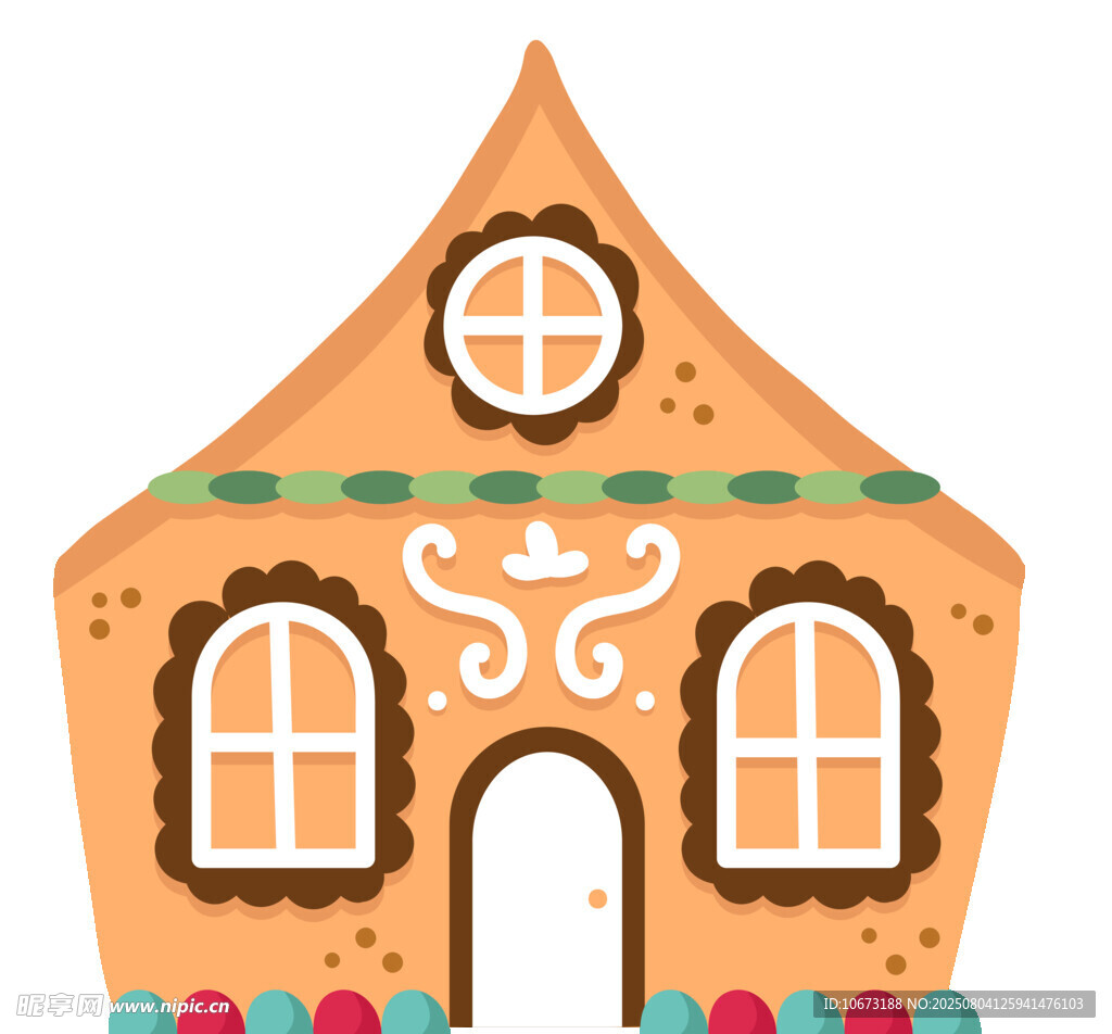 可愛姜餅屋插畫