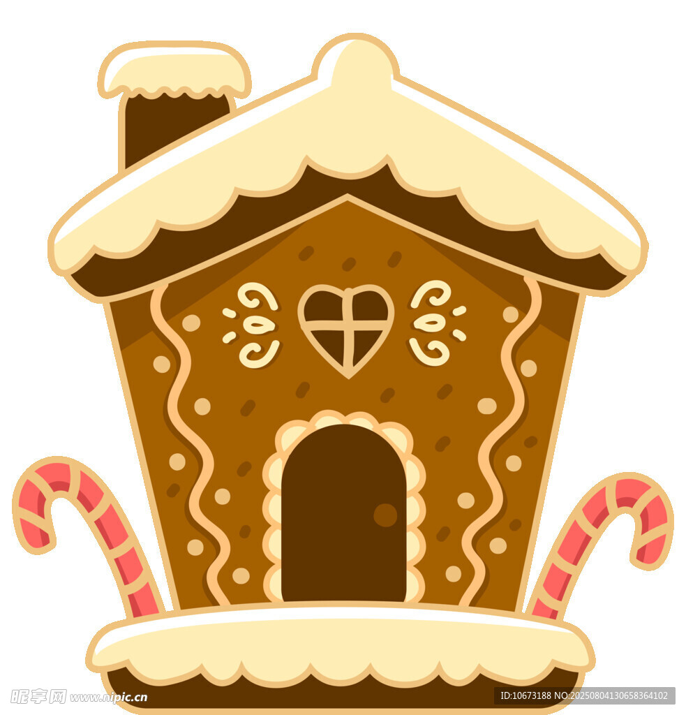 可愛(ài)姜餅屋與糖果裝飾