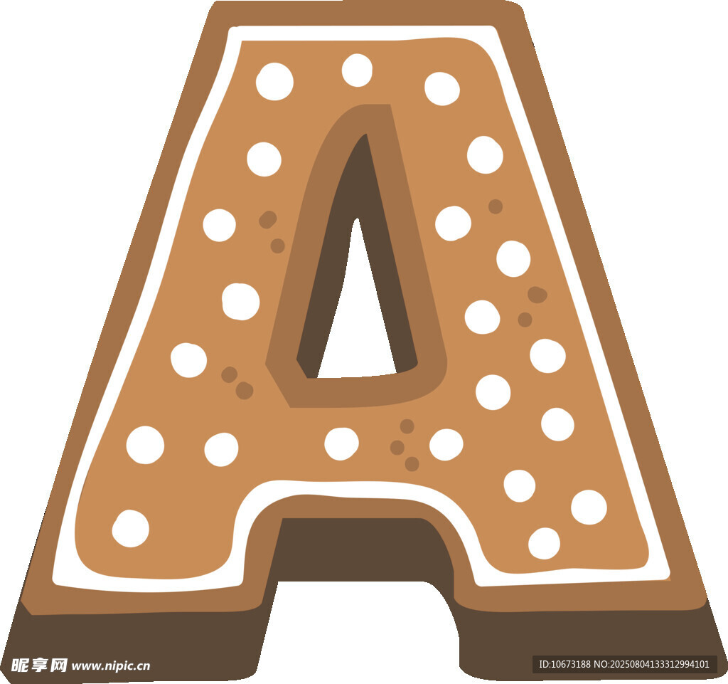 姜餅風(fēng)格字母A