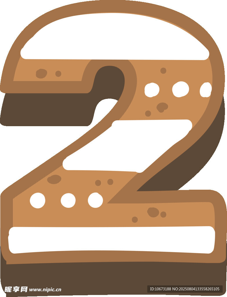 數(shù)字2造型的美味餅干