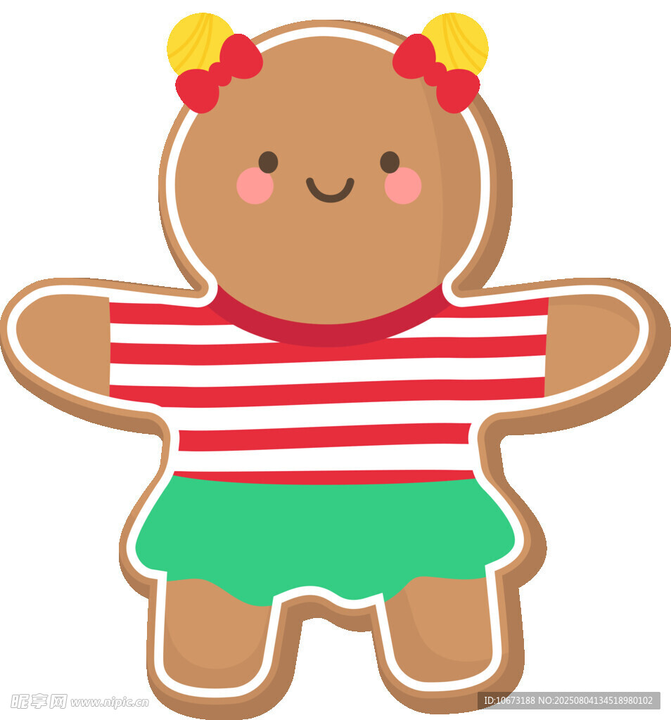 可愛姜餅女孩形象