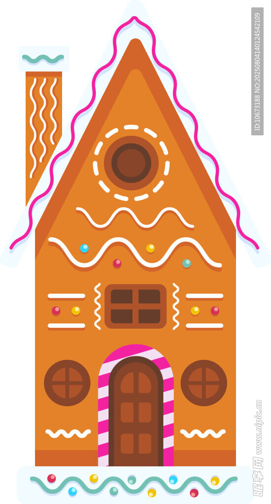 可愛姜餅屋插畫