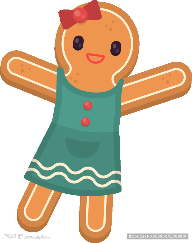 姜餅女孩形象插畫