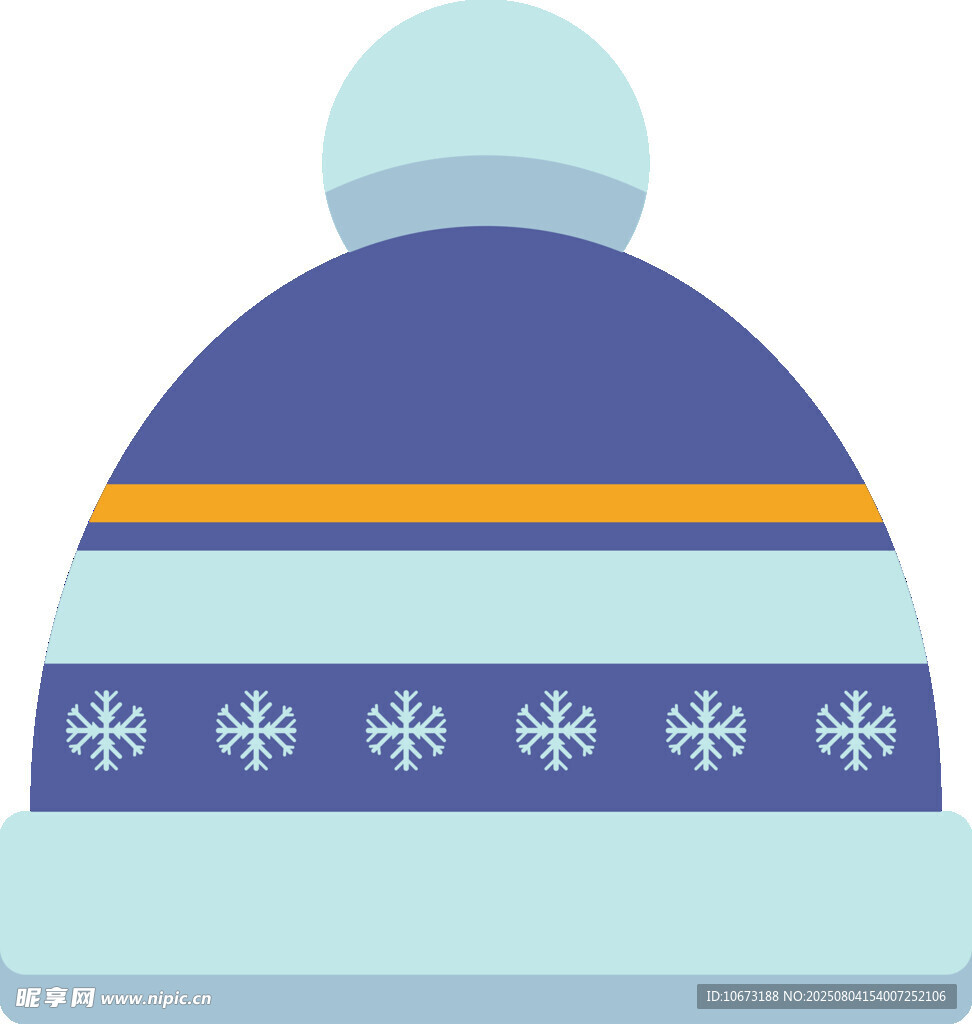 冬季條紋雪花圖案保暖帽