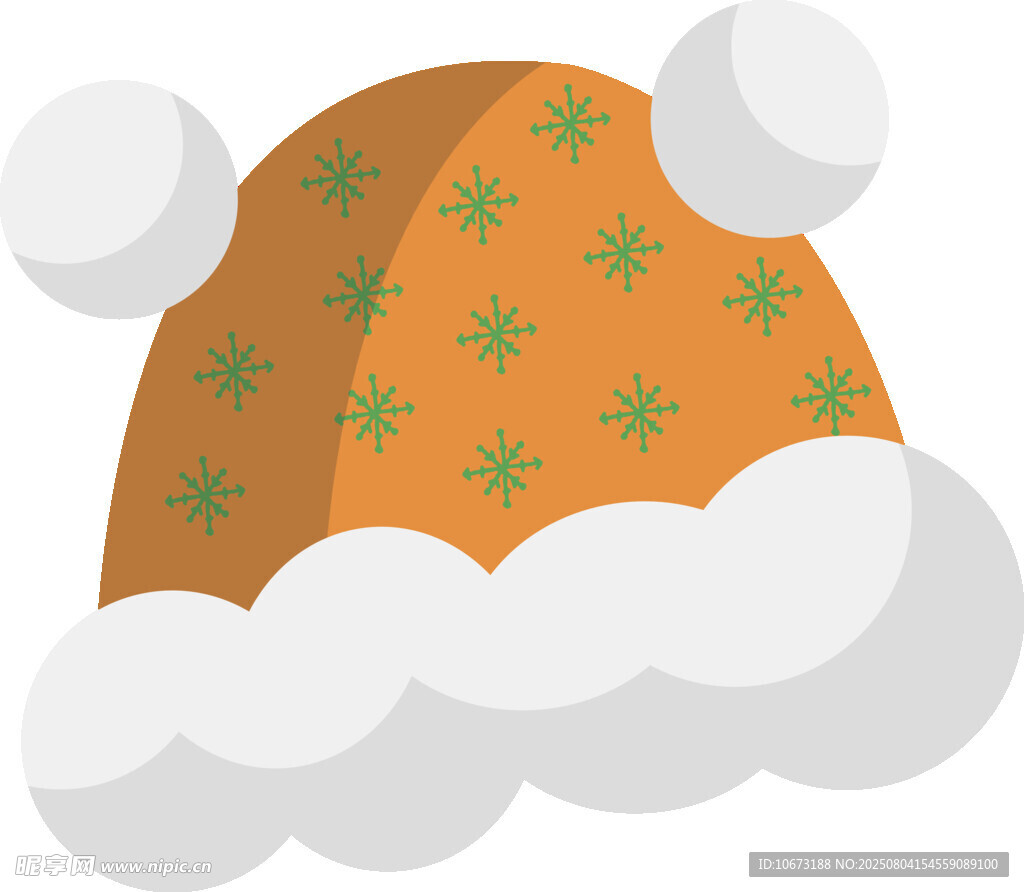 圣誕雪花圖案毛絨帽