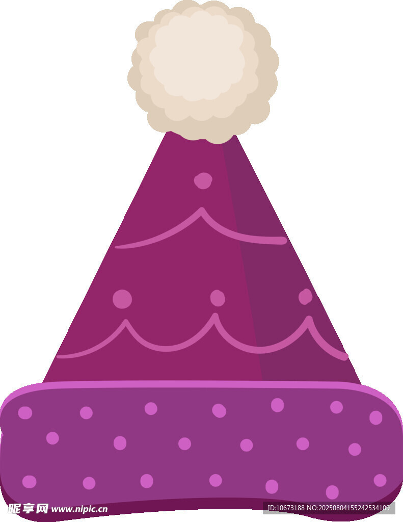 紫色波點(diǎn)生日帽
