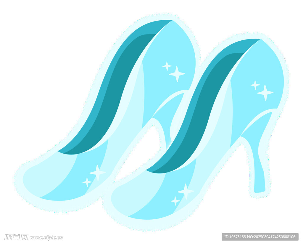 夢(mèng)幻藍(lán)色水晶高跟鞋