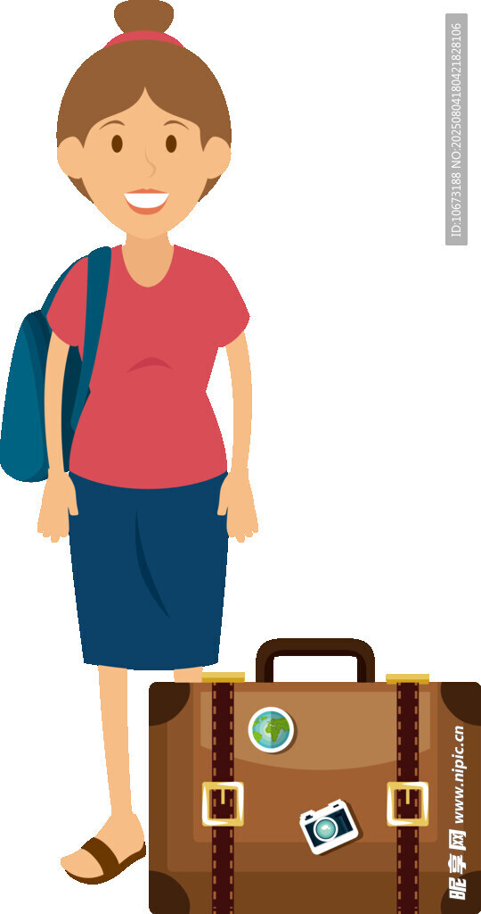 女孩準(zhǔn)備開(kāi)啟旅行之旅