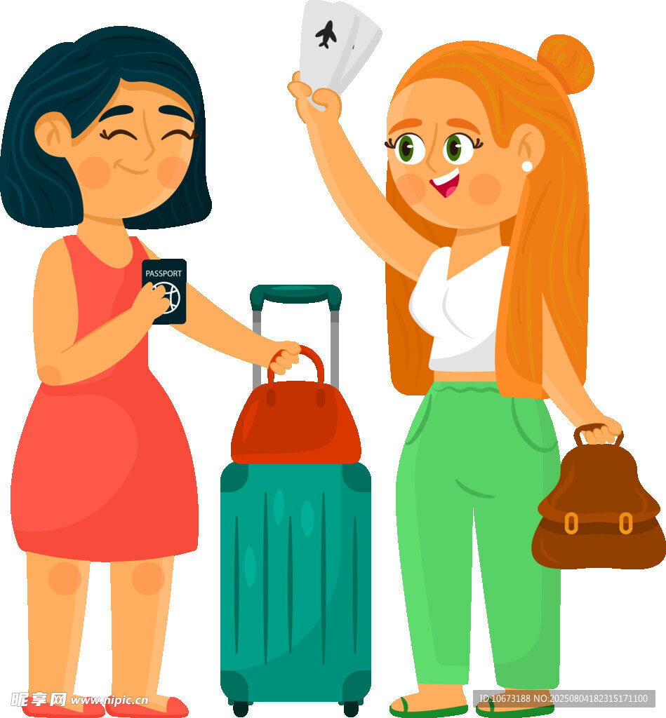 兩位女士準(zhǔn)備開啟旅行