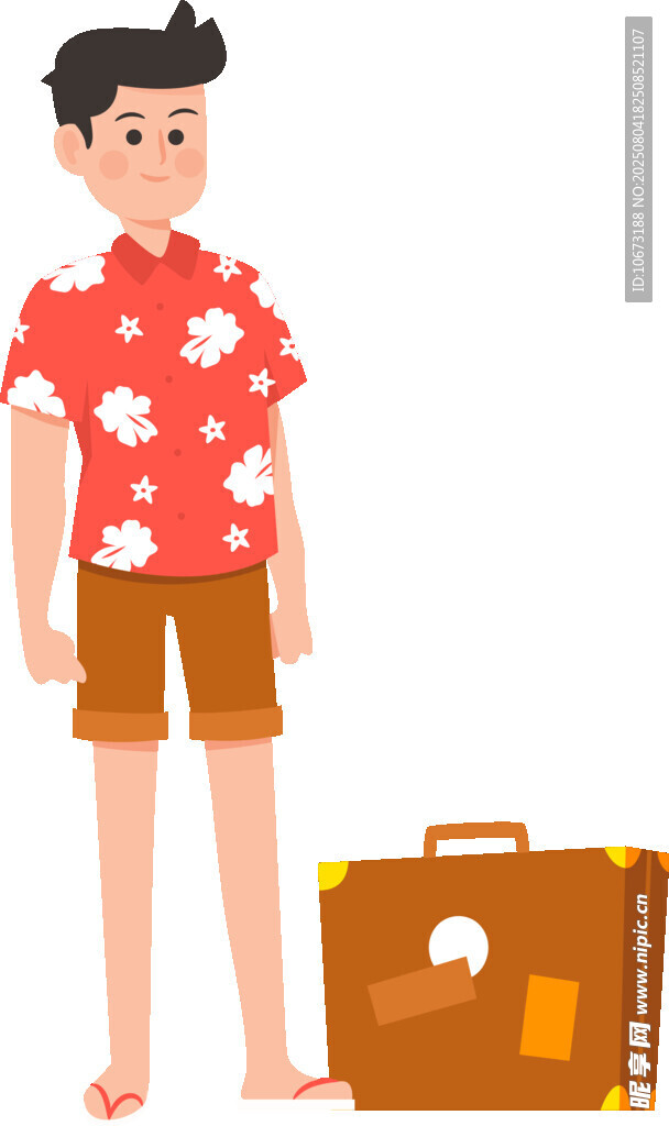 準備旅行的時尚男士