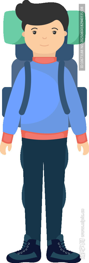 背著背包的戶外出行者