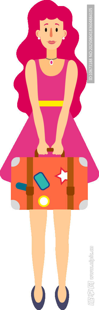 紅發(fā)女孩手持多彩禮盒